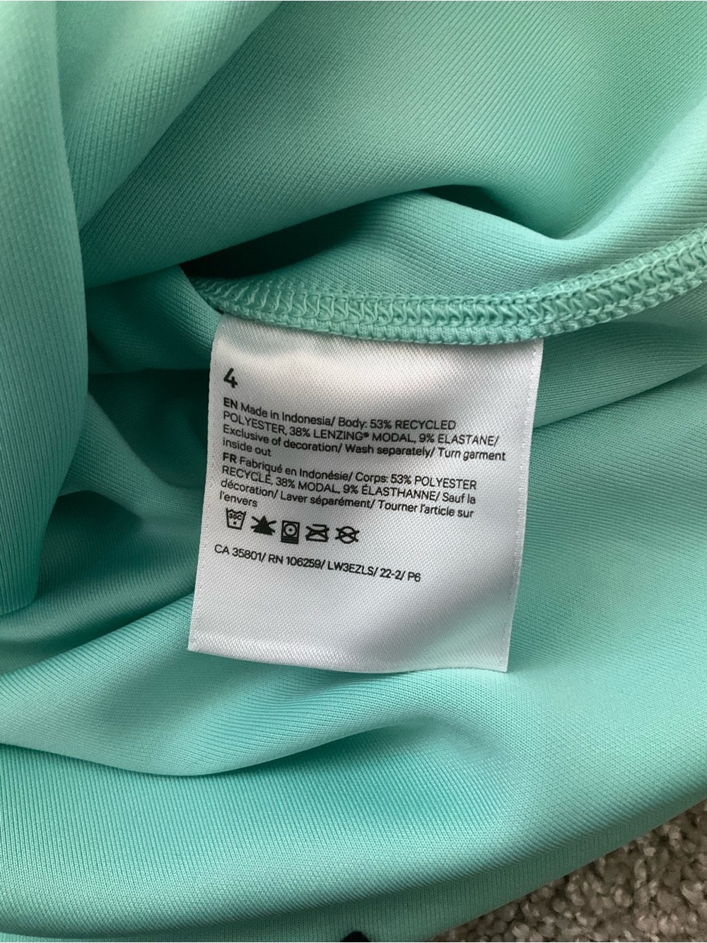 Lululemon Softstreme Cropped Crewneck Sweatshirt Mint Green 4 - Picture 5 of 5